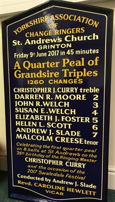 Bell-ringing history made in Grinton Church!